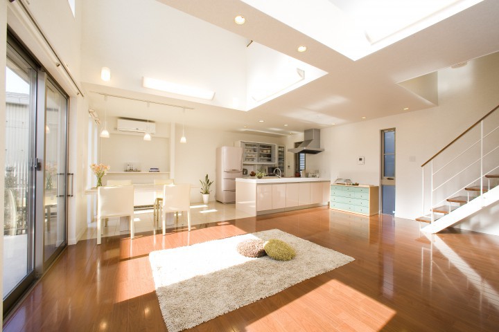 家族の心地よさを考えたワンルーム感覚のオープンなLDKの家